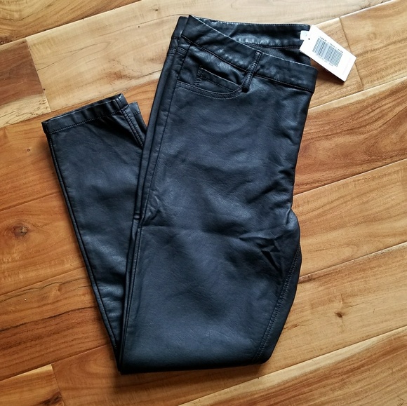NWT Faux Leather Skinny Jeans - Picture 2 of 5